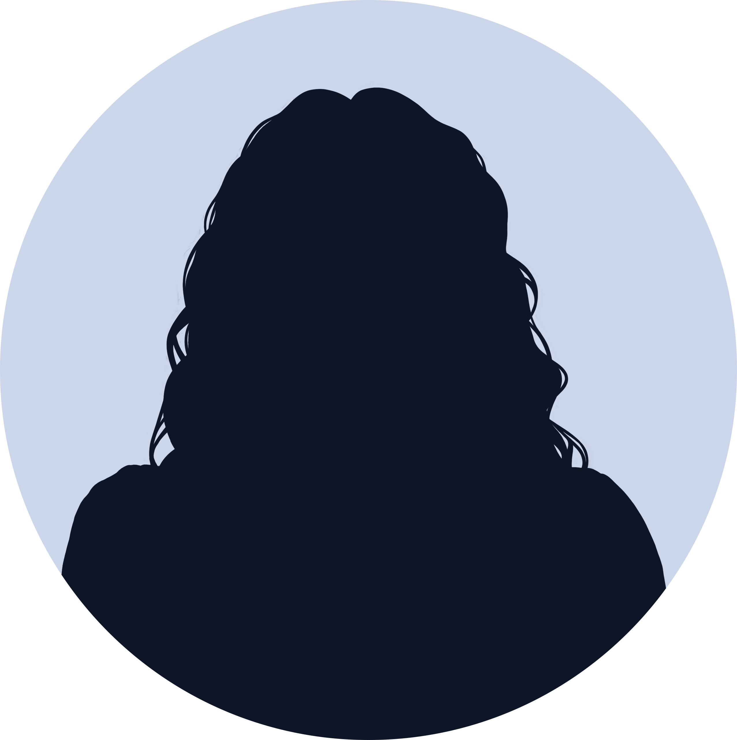 silhouette of headshot
